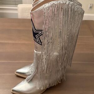 Dallas Cowboys Fringe Boot With Sequin Detail NWT size 11
